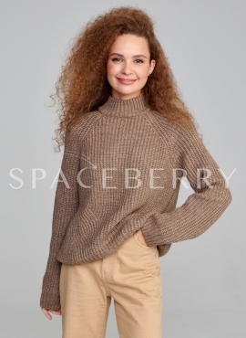 Женский вязаный свитер оверсайз, джемпер